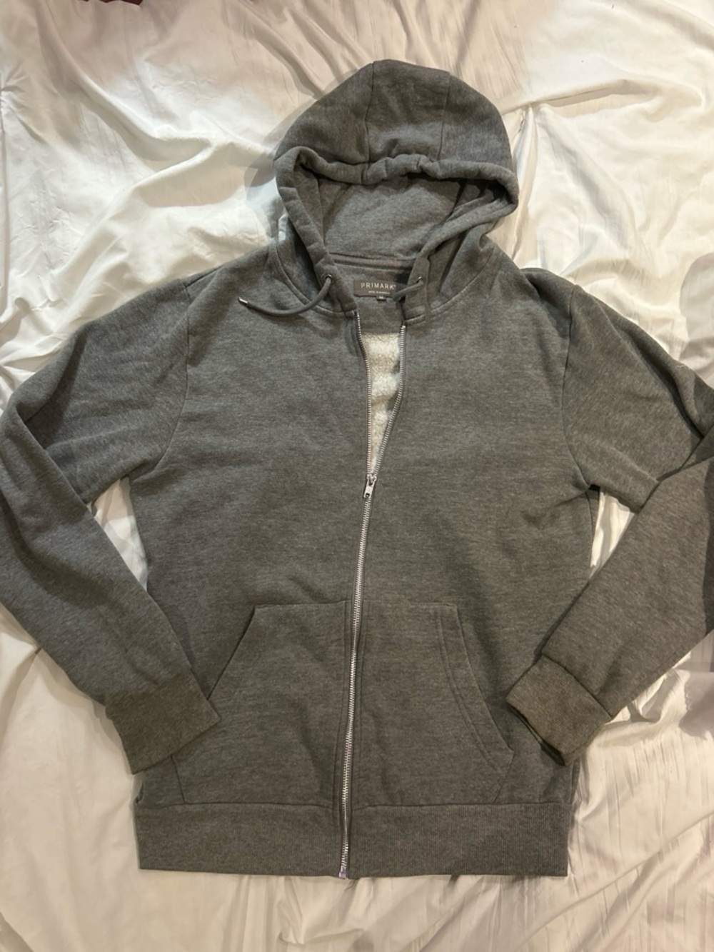 Primark Women’s Grey Zip-Up Hooded Sweater